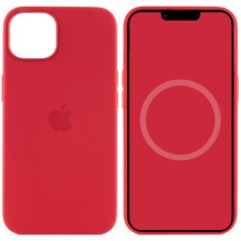 Чехол Silicone case (AAA) full with Magsafe and Animation для Apple iPhone 13 (6.1") (Красный)