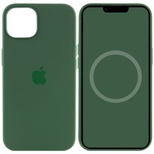 Чехол Silicone case (AAA) full with Magsafe and Animation для Apple iPhone 13 (6.1") (Зеленый)