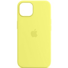 Чохол Silicone case (AAA) full with Magsafe and Animation для Apple iPhone 13 (6.1") – Жовтий