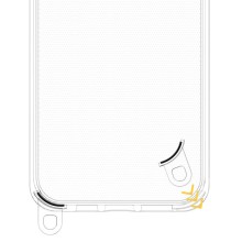 Чохол TPU Transparent with Straps для Apple iPhone 13 / 14 (6.1") – Red