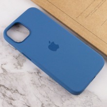 Чохол Silicone case (AAA) full with Magsafe and Animation для Apple iPhone 13 (6.1") – Синій