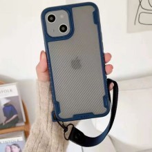 Чохол TPU+PC TRAVEL Carbon для Apple iPhone 13 (6,1&quot;) – Синій