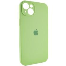 Чехол Silicone Case Full Camera Protective (AA) для Apple iPhone 13 (6.1") – Мятный