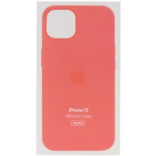 Чохол Silicone case (AAA) full with Magsafe and Animation для Apple iPhone 13 (6.1") – Рожевий