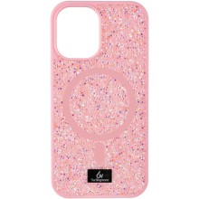 TPU чохол Bling World Rock Diamond with MagSafe для Apple iPhone 13 (6.1") – Рожевий