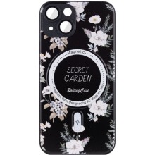 TPU+PC чохол Secret Garden with MagSafe для Apple iPhone 13 (6.1") – Чорний