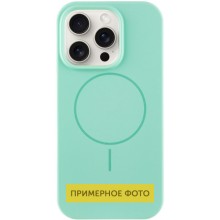 Чехол Silicone Case Full Protective (AA) NO LOGO with MagSafe для Apple iPhone 13 (6.1") – Зеленый