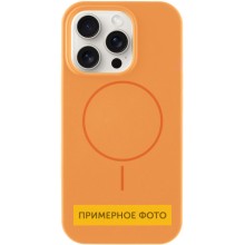 Чехол Silicone Case Full Protective (AA) NO LOGO with MagSafe для Apple iPhone 13 (6.1") – Оранжевый