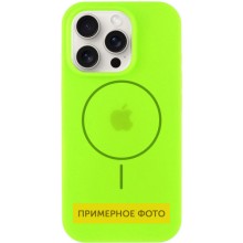 Чехол Silicone Case Full Protective (AA) NO LOGO with MagSafe для Apple iPhone 13 (6.1") – Салатовый