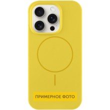 Чохол Silicone Case Full Protective (AA) NO LOGO with MagSafe для Apple iPhone 13 (6.1") – Жовтий