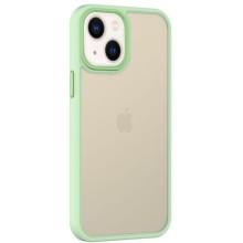 TPU+PC чехол Metal Buttons для Apple iPhone 13 (6.1") – Салатовый