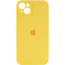 Чехол Silicone Case Full Camera Protective (AA) для Apple iPhone 13 (6.1") – Желтый