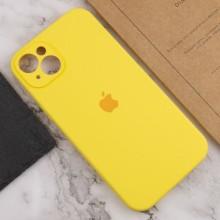 Чехол Silicone Case Full Camera Protective (AA) для Apple iPhone 13 (6.1") – Желтый