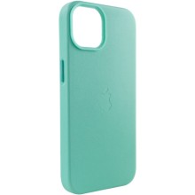 Шкіряний чохол Leather Case (AA Plus) with MagSafe для Apple iPhone 13 (6.1") – Небесно блакитний