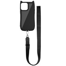Чехол TPU GETMAN Cat with straps для Apple iPhone 13 / 14 (6.1")  – Черный