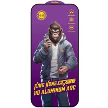Захисне скло 5D Anti-static Purple (тех.пак) для Apple iPhone 13 / 13 Pro / 14 / 16e (6.1") – Чорний