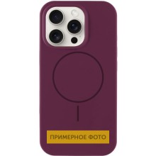 Чохол Silicone Case Full Protective (AA) NO LOGO with MagSafe для Apple iPhone 13 (6.1") – Бордовий