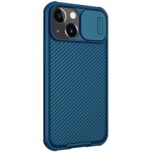 Карбоновая накладка Nillkin CamShield Pro для Apple iPhone 13 / 14 (6.1") – Голубой