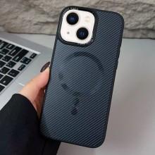 Чехол TPU+PC Carbon Mirage with MagSafe для Apple iPhone 13 / 14 (6.1") – Черный