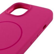 Чехол Silicone Case Full Protective (AA) NO LOGO with MagSafe для Apple iPhone 13 (6.1") – Малиновый