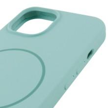 Чехол Silicone Case Full Protective (AA) NO LOGO with MagSafe для Apple iPhone 13 (6.1") – Бирюзовый