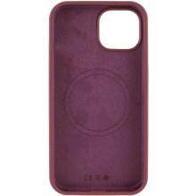 Чехол Silicone Case Full Protective (AA) NO LOGO with MagSafe для Apple iPhone 13 (6.1") – Бордовый