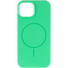 Чехол Silicone Case Full Protective (AA) NO LOGO with MagSafe для Apple iPhone 13 (6.1") – Зеленый