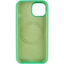 Чехол Silicone Case Full Protective (AA) NO LOGO with MagSafe для Apple iPhone 13 (6.1") – Зеленый
