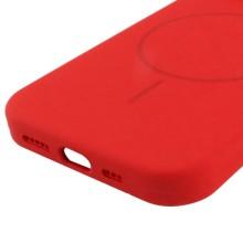 Чехол Silicone Case Full Protective (AA) NO LOGO with MagSafe для Apple iPhone 13 (6.1") – Красный