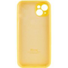 Чехол Silicone Case Full Camera Protective (AA) для Apple iPhone 13 (6.1") – Желтый