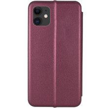 Кожаный чехол-книжка Classy для Apple iPhone 13 (6.1") – Бордовый