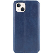Кожаный чехол-книжка GETMAN Cubic (PU) для Apple iPhone 13 (6.1") – Синий