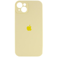 Чехол Silicone Case Full Camera Protective (AA) для Apple iPhone 13 (6.1") – Желтый