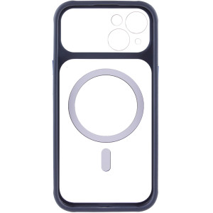 Чохол TPU+PC GETMAN Moon Clear with MagSafe для Apple iPhone 13 (6.1") – Blue