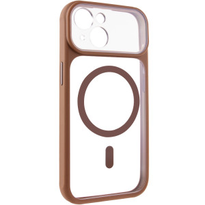 Чохол TPU+PC GETMAN Moon Clear with MagSafe для Apple iPhone 13 (6.1") – Brown