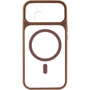 Чохол TPU+PC GETMAN Moon Clear with MagSafe для Apple iPhone 13 (6.1") – Brown