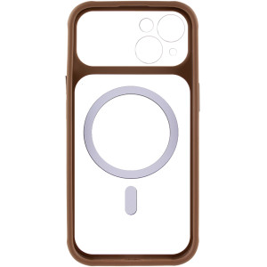 Чохол TPU+PC GETMAN Moon Clear with MagSafe для Apple iPhone 13 (6.1") – Brown