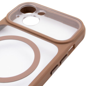 Чохол TPU+PC GETMAN Moon Clear with MagSafe для Apple iPhone 13 (6.1") – Brown