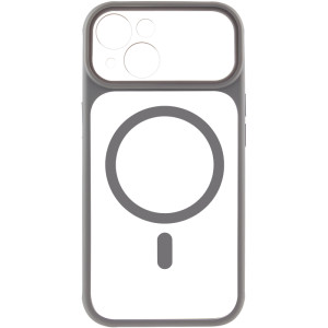 Чохол TPU+PC GETMAN Moon Clear with MagSafe для Apple iPhone 13 (6.1") – Сірий