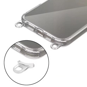Чохол TPU Transparent with Straps для Apple iPhone 13 / 14 (6.1") – Помаранчевий