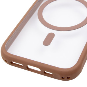 Чохол TPU+PC GETMAN Moon Clear with MagSafe для Apple iPhone 13 (6.1") – Brown