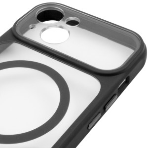 Чохол TPU+PC GETMAN Moon Clear with MagSafe для Apple iPhone 13 (6.1") – Чорний
