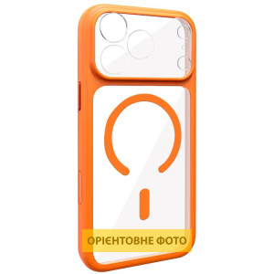 Чохол TPU+PC GETMAN Moon Clear with MagSafe для Apple iPhone 13 (6.1") – Помаранчевий