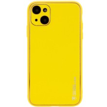 Кожаный чехол Xshield для Apple iPhone 13 (6.1") – Желтый