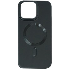 Шкіряний чохол Bonbon Leather Metal Style with MagSafe для Apple iPhone 13 (6.1") – Чорний
