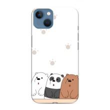 Чехлы с изображением разных животных для iPhone 13 (Удивленные медвеженки)