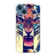 Чехлы с изображением разных животных для iPhone 13 (Яркий Тигр)