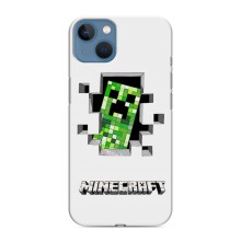Чохол Майнкрафт на iPhone 13 (AlphaPrint) Minecraft (кріпер Майнкрафт)
