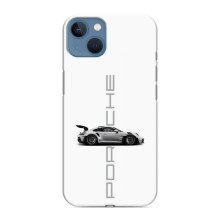 Чехол с авто Порше для iPhone 13 – белый Порше