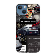 Чехол с авто Порше для iPhone 13 – Коллаж Порше